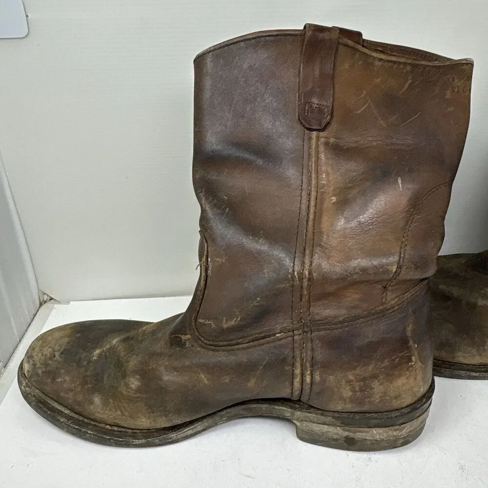 VTG 1996 Red Wing Pecos 12 3E Extra Wide Steel Toe Boots PT91 Distressed